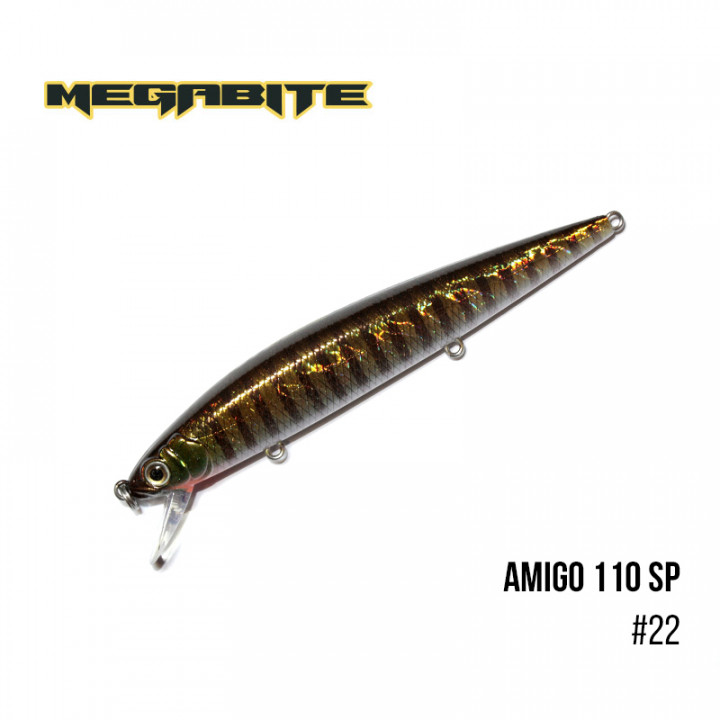 Воблер Megabite  Amigo 110 SP 110mm 14.3g до 1m 22