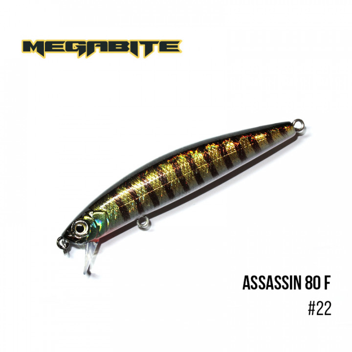 Воблер Megabite Assassin 80 F 80mm 7.8g до 0.4m 22