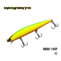 Воблер Megabite  Amigo 110 SP 110mm 14.3g до 1m 3