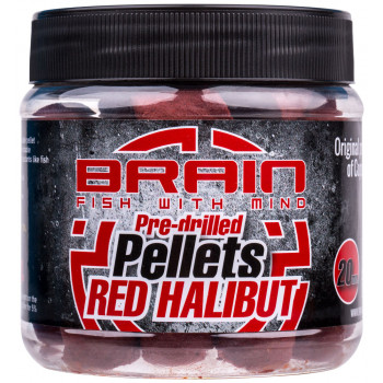 Пеллетс Brain Red Halibut Pre drilled 20mm 250g