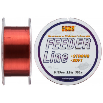 Лісочка Brain Feeder 300 m 0,185 мм #1.2, 2.9 кг, 6.4 lb, ц.: copper