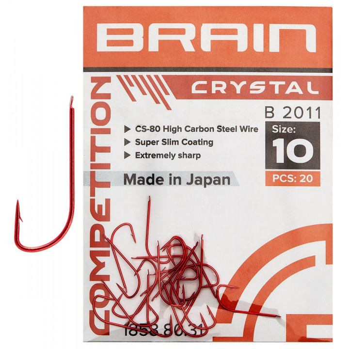 Гачок Brain Crystal B2011 #16 (20 шт/уп) ц:red