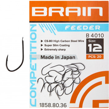 Гачок Brain Feeder B4010 #12 (20 шт/уп) ц:black nickel