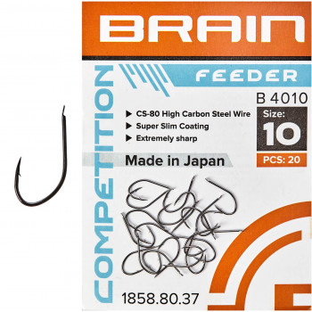 Гачок Brain Feeder B4010 #10 (20 шт/уп) ц:black nickel