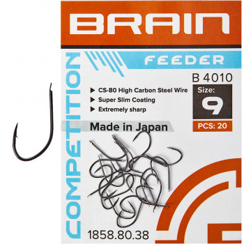 Гачок Brain Feeder B4010 #9 (20 шт/уп) ц:black nickel