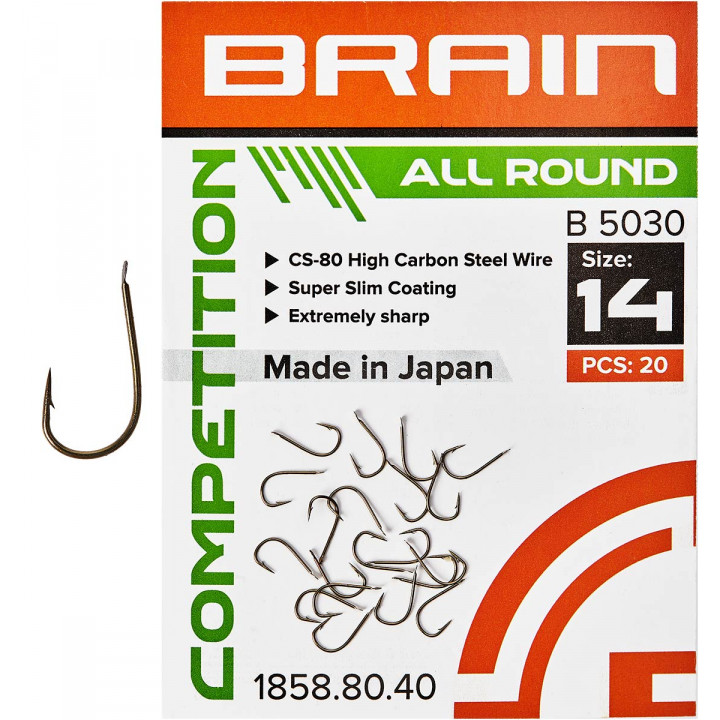 Гачок Brain All Round B5030 #14 (20 шт/уп) ц:bronze