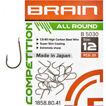 Гачок Brain All Round B5030 #12 (20 шт/уп) ц:bronze