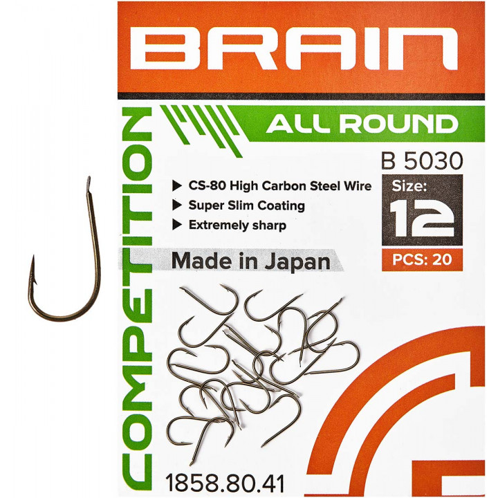 Гачок Brain All Round B5030 #12 (20 шт/уп) ц:bronze