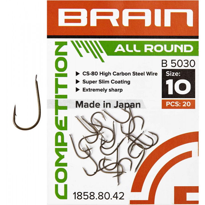 Гачок Brain All Round B5030 #10 (20 шт/уп) ц:bronze