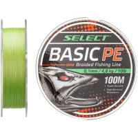 Шнур Select Basic PE 100m (салат.) 0.10mm 10LB/4.8kg