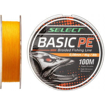 Шнур Select Basic PE 100m (оранж.) 0.08mm 8LB/4kg