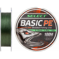 Шнур Select Basic PE 100m (темн-зел.) 0.10mm 10LB/4.8kg