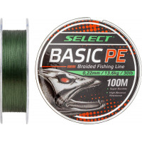 Шнур Select Basic PE 100m (темн-зел.) 0.22mm 30LB/13.6kg