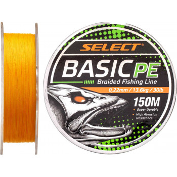 Шнур Select Basic PE 150m (оранж.) 0.22mm 30LB/13.6kg