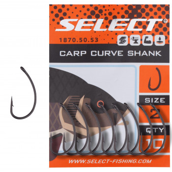 Гачок Select Carp Curve Shank 4, 10 шт/уп