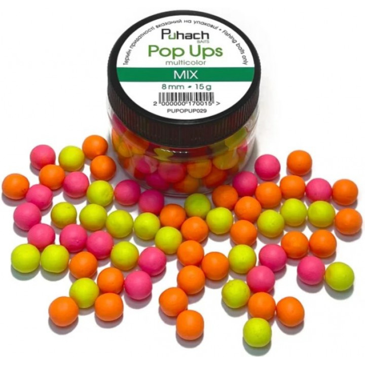 Puhach Baits Pop Ups 8mm Multicolor - MIX