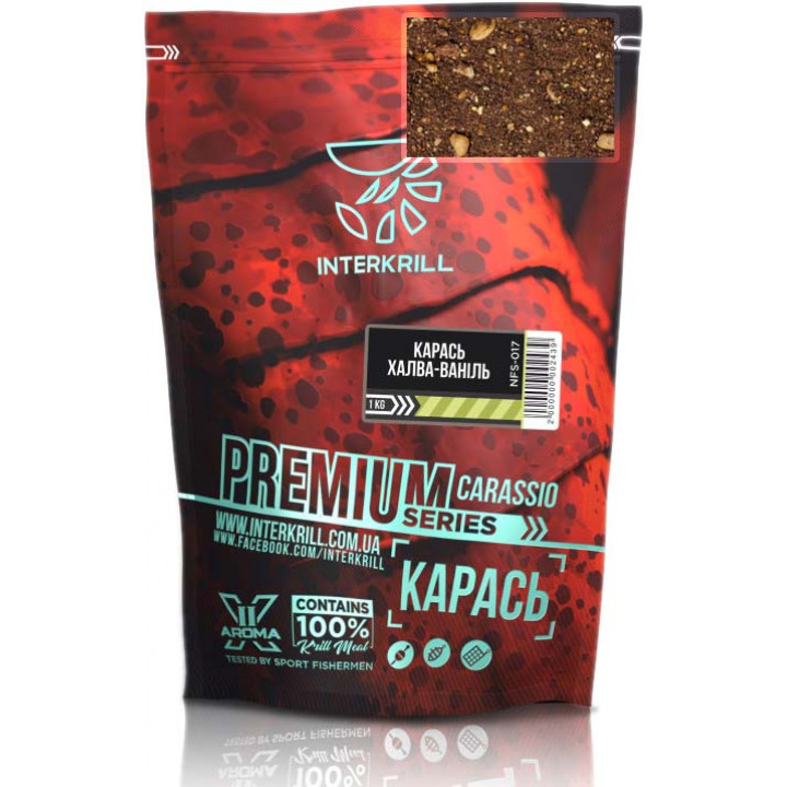 Прикормка INTERKRILL Premium Карась-Халва-Ваниль 1kg