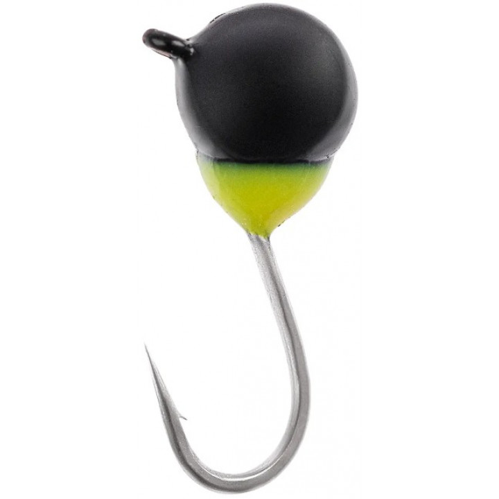 Мормышка вольфрамовая Viking Fishing Round+drop 0.65g 4mm Black (1шт)