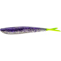 Силикон LUNKER CITY Fin-S Fish 8шт/уп 4" #281 Purple Ice Chartreuse Tail