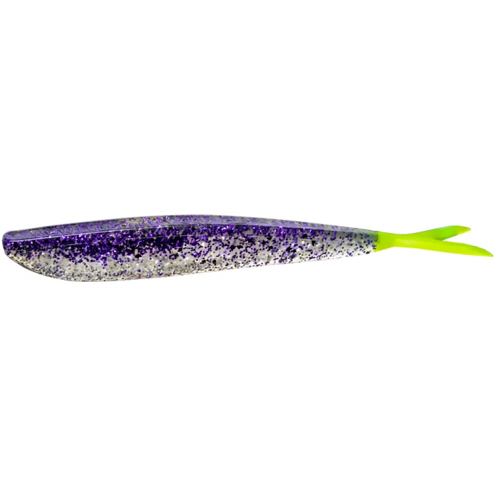 Силикон LUNKER CITY Fin-S Fish 8шт/уп 4" #281 Purple Ice Chartreuse Tail