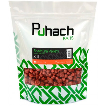 Вареные гранулы Puhach Baits Premium Line Shelf Life Pellets 1 kg - Krill 4.5/6mm