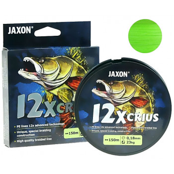 Шнур Jaxon Crius 12x Flash 0.12mm 150m ярко зеленый