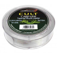 Шок-лидер конический Climax Cult Tap.Shock Leader 5x15m 0.26-0.58mm /10-40lb
