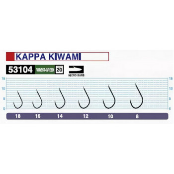 Крючок Owner 53104 Kappa Kiwami №10 green 12шт
