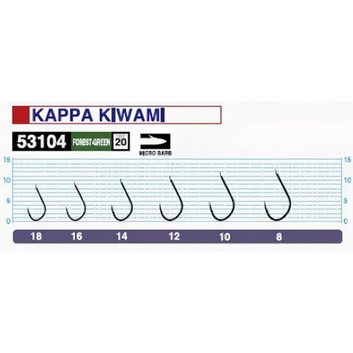 Крючок Owner 53104 Kappa Kiwami №10 green 12шт