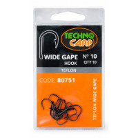 Крючок карповый Technocarp Wide Gape Teflon №8 (10 шт)