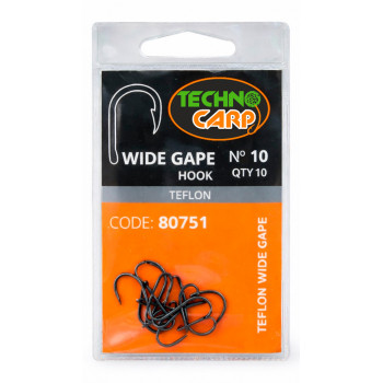 Крючок карповый Technocarp Wide Gape Teflon №10 (10 шт)