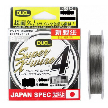 Шнур Duel Super X-Wire 4 150m 0.21mm 10kg Silver #1.5
