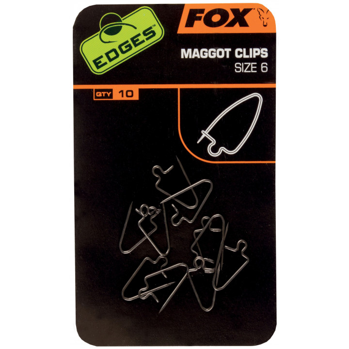 Кліпси для опаришів Fox Maggot Clips Size 10x10
