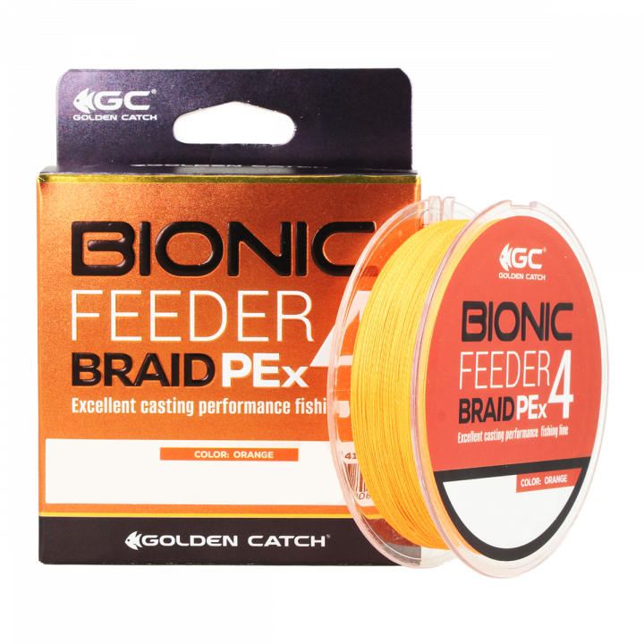 Шнур GC Bionic Feeder PE X4 150м Orange #0.8 NEW 2022