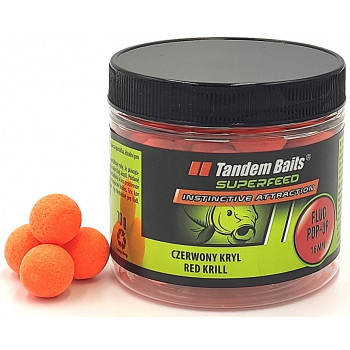 Бойлы Tandem Baits Fluo Pop-Up 16mm 70g Red Krill (Криль)