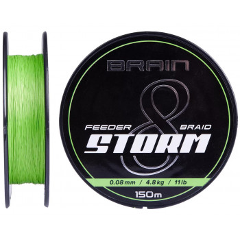 Шнур Brain Storm 8X (lime) 150m 0.06mm 8lb/3.8kg