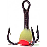 Трійник Dag Master КФ Mustad (фосфорна крапля червоне око) №14