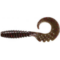 Силикон FishUp Fancy Grub 2.5" 10шт #050 Green Pumpkin Brown Red & Purple