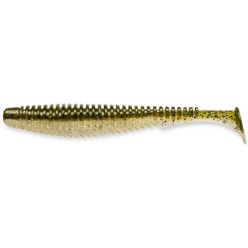 Силикон FishUp U-Shad 3.0" (9шт) #202 - Green Pumpkin/Pearl