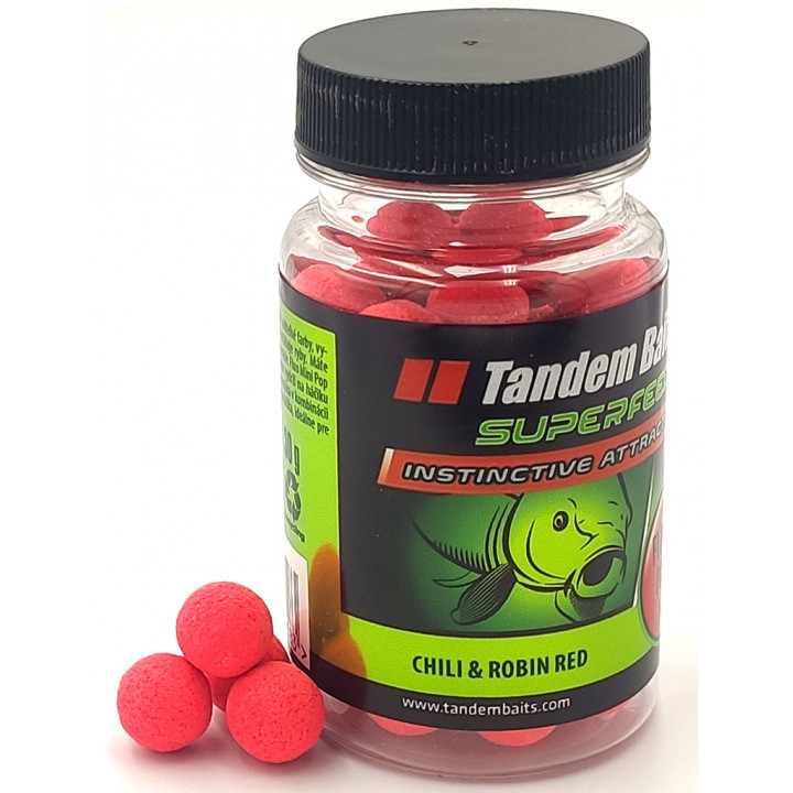Бойлы Tandem Baits SF Fluo Mini Pop-Up Boilies 12mm 30g 2021 Chili & Robin Red