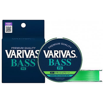 Шнур Varivas Bass PE X4 150m Flash Green 11.2kg 0.205mm #1.5
