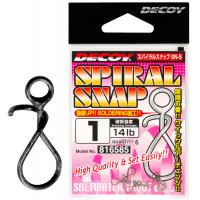 Застежка Decoy SN-5 Spiral Snap #0 10lb 6шт/уп