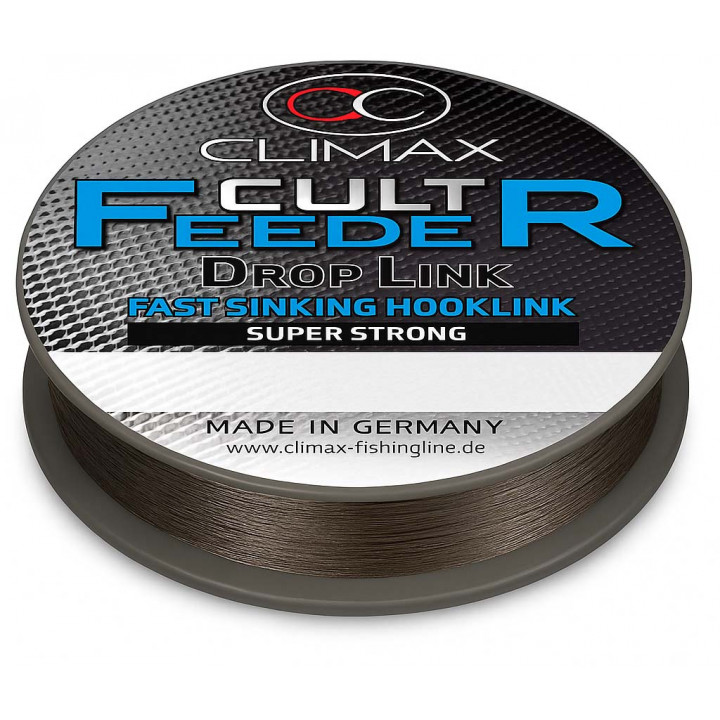 Поводочный материал Climax CULT Feeder Droplink 0.12mm 5.0kg 10m Dark Grey