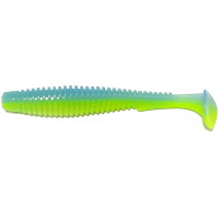 Силикон FishUp U-Shad 4" (8шт) #206 - Sky/Chartreuse