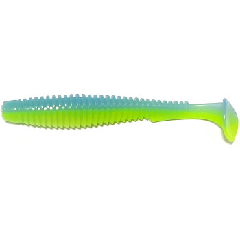 Силикон FishUp U-Shad 4" (8шт) #206 - Sky/Chartreuse