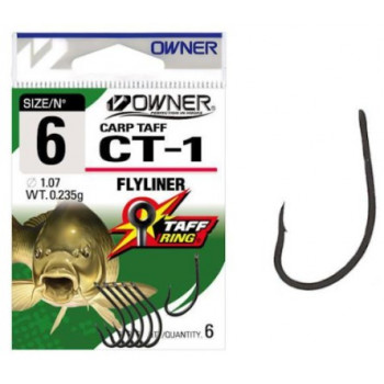 Крючок Owner CT1 №2 кольцо Carp Taff 5шт