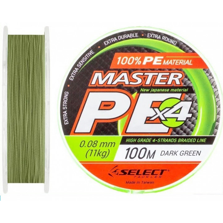 Шнур Select Master PE Dark Green 150m 0.08mm