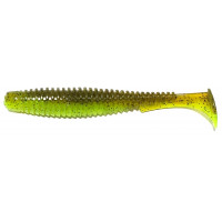 Силикон FishUp U-Shad 4" (8шт) #204 - Green Pumpkin/Chartreuse