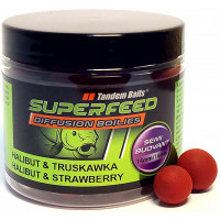 Бойлы Tandem Baits Super Feed Diffusion Boilies 14mm/16mm Mix 90g Halibut & Strawberry