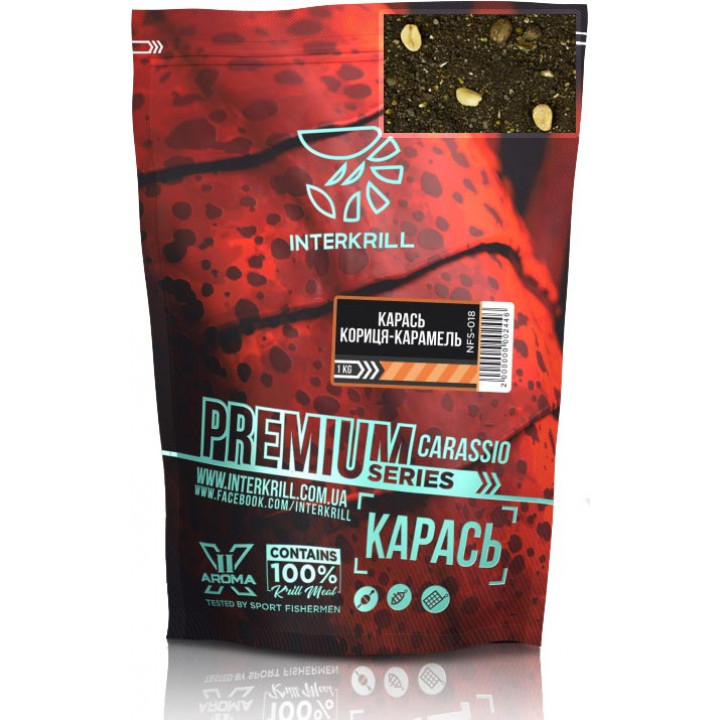 Прикормка INTERKRILL Premium Карась-Корица-Карамель 1kg